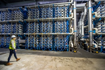 A desalination plant, which could be used to free up water for hydrogen fuel production.